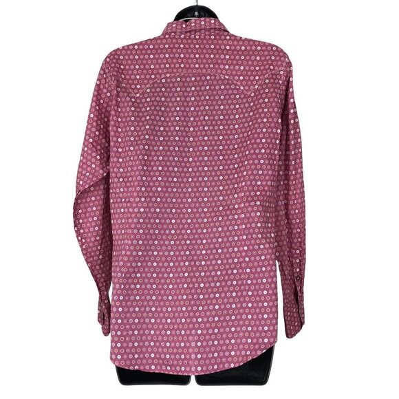 Ariat Western Inspired Pink Button Down Shirt With Snaps Size M - Picture 6 of 9